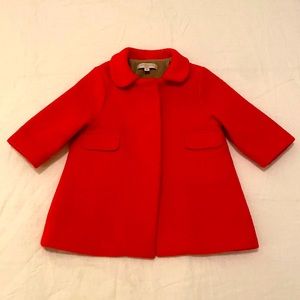 Caramel Baby & Child London Persimmon Red Topcoat, 18 months